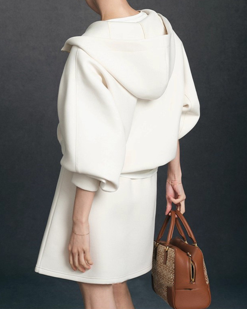 Clean Zip Hoodie & Skirt