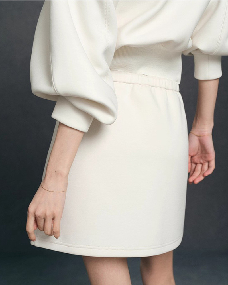 Clean Zip Hoodie & Skirt